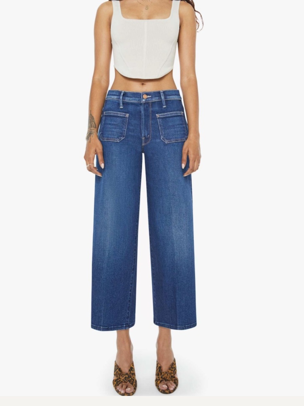 Mother Lil Patch Pocket Mid Rise Maven Ankle Cocktail Hour 24